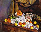 Vase Canvas Paintings - Still Life with Fruit Pitcher and Fruit-Vase